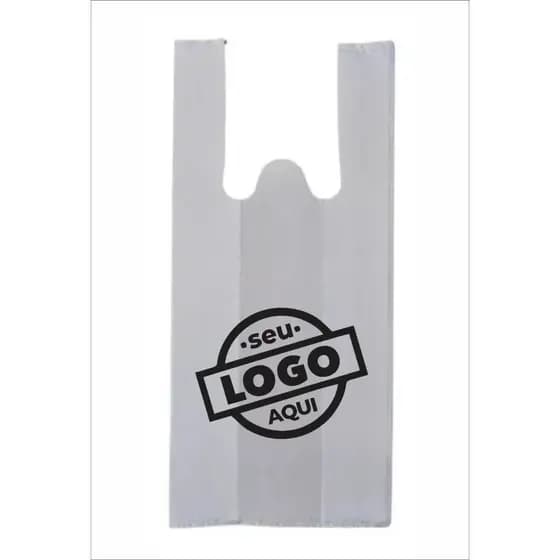 100/250/500 Sacolas Plásticas Alça Camiseta COM O SEU LOGO Sacolas p/Lojas, supermercados, comércio em geral