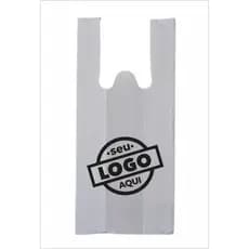 100/250/500 Sacolas Plásticas Alça Camiseta COM O SEU LOGO Sacolas p/Lojas, supermercados, comércio em geral