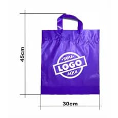 Sacola Alça Fita 30x45 personalizada com o SEU LOGO 50 unidades