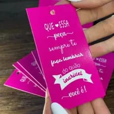 100 unidades tags/ etiqueta roupa frente e verso/ espaço para preço/ 5x9cm