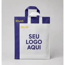 Kit sacola alça fita (26x36 50 UNID+ 30x45 50 UNI) ou (30x45 50 UNID+ 40x50 50 UNID) SACOLA PERSONALIZADA COM O SEU LOGO