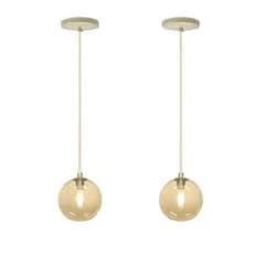 2 unidades Pendente Jabuticaba moon Esfera Globo 12 cm De Vidro