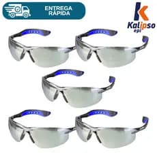 Kit 5 Oculos De Segurança Esportivo Jamaica Kalipso Antirrisco Ciclismo Moto Airsoft Engenheiro