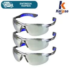 Kit 3 Oculos De Segurança Esportivo Jamaica Kalipso Antirrisco Ciclismo Moto Airsoft Engenheiro