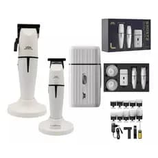 Kit Jrl Corte Acabamento E Shaver Ghost 2 Branca 110v/220v Kit Completo Jrl 3 Máquinas de Corte JRL Barbearia Barbeir