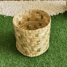 Vaso de palha Decorativo para Plantas Taboa N°1 20x20x17 Cm