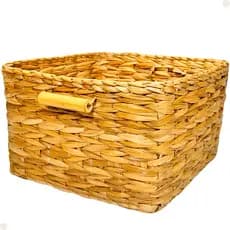 kit 10 Caixas organizadora de palha natural 35x35x20