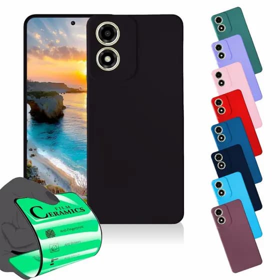 Capa Capinha Anti Shock Aveludada + Película Para Moto G04 G04s