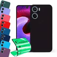 Capa Capinha Anti Queda Aveludada + Película Para Motorola G06