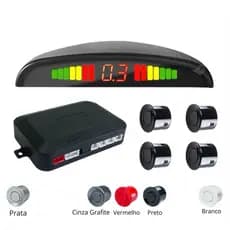 Kit Sensor de Ré 4 Sensores Sonoros Display Led 5 Cores Disponíveis