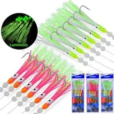 Anzol Luminoso de Lula Anzol Artificial com isca de peixe Mullet Fishing Big Objeto Pesca Biônica Anzol de Peixe