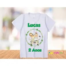 camiseta infantil  safari personalizada com nome