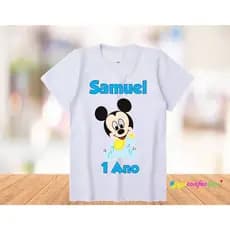 camisa infantil com nome mickey baby personalizada