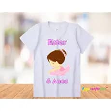camiseta personalizada bailarina infantil com nome