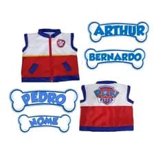 fantasia  patrulha canina rider colete personalizado.