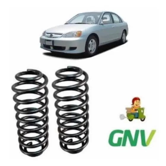 2 Molas Traseiras Gnv - Honda Civic 2001 2002 2003 2004 2005