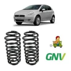 2 Molas Traseiras Reforçadas Gnv - Fiat Punto 2009 Á 2016