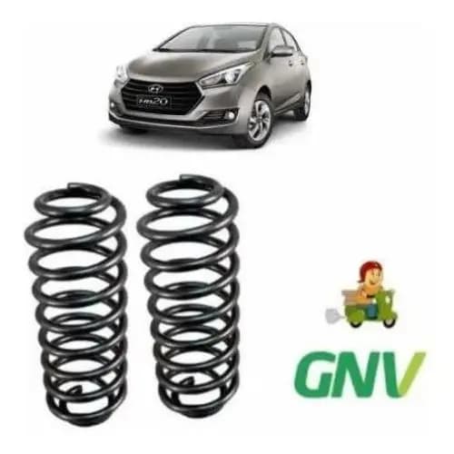 2 Molas Traseiras Reforçadas Gnv - Hyundai Hb20 Sedam/hatch