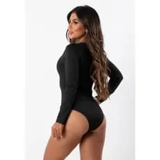 Body Feminino Manga Longa Costa Tapada