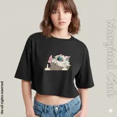 Cropped Feminino Demon Slayer Bad Inosuke - 100% Algodão Estampado Anime