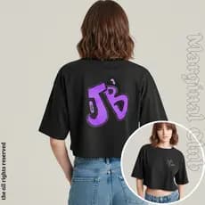 Cropped Feminino Justin Bieber Purple JB Vibes - 100% Algodão Premium