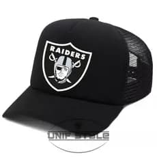 Boné Trucker Raiders Telinha Feminino Masculino Aba Curvada Personalizado