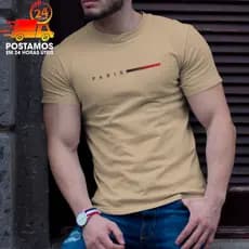 Camiseta Masculina Paris França Algodão  - Camisa Premium France, Modelagem Slim Fit