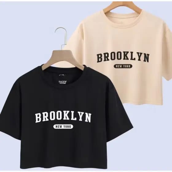 Kit 2 Cropped Feminino Brooklyn | Street Style Premium