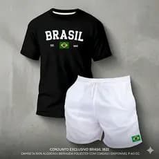 Conjunto Brasil 1822  Camiseta + Short Premium | Conforto e Estilo Casual