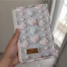 Capa para Bíblia com Botão Aba ou sem Aba  Feminina  Tecido Tricoline Digital 3d Couro Sintético