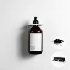 Suporte de Parede para Frasco Âmbar 500ml Preto Banheiro Cozinha Lavanderia Decoração Minimalista