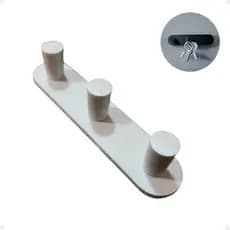 Porta Chaves de Parede/Porta Chaveiro Minimalista 3 ou 5 Chaves Branco Decorativo