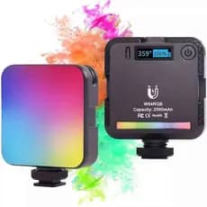 Painel Iluminador Placa Led W64 Rbg Bicolor Estúdio Portátil Luz de Preenchimento