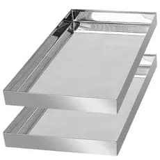 Bandeja Inox 50x30cm Para Açougue Expositora Freezer Padaria