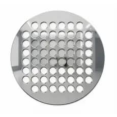 Chapa de Aço Inox Furada Redonda 0.6mm 38cm de Diâmetro Furos de 30mm