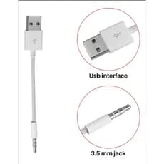 Cabo Usb compatível iPod Nano Shuffle Touch 3ª 4ª 5ª 6ª 7ª 8ª Geração Somente serve para Similares