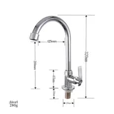 Torneira Aço Inoxidável Cozinha/lavabo/banheiro Gourmet Bancada Inox Pica Móvel Pia Moderno Alto