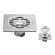 Ralo Inox Premium Quadrado, Proteção Contra Odores e Insetos, Grelha Inox com Filtro Resistência