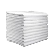 Promoção 10 Panos de Chão Tradicional Branco Grande | 43x68