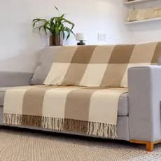 Manta Para Sofá ou Cama Luxo Gigante 210x120 Tipo Capa de Sofá Protetora 100% Algodão Decorativa