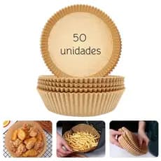 Forma De Airfryer Descartável Antiaderente De Papel Forro 50 Unidades Para Não Sujar Air Fryer 20Cm