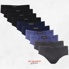 kit 10 Cuecas Básica Slip Tradicional Adulto 100% Algodão