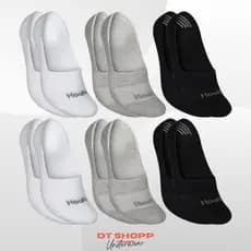 Kit 6 Pares Meias Hoahi Sapatilha 100% Invisível C/ Silicone
