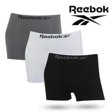 Kit 3 Cuecas Reebok Original em Microfibra Sem Costura Lisa