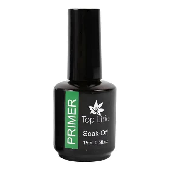 Primer Lirio SOAK OFF Selante UVTopcoat 15ml Extra Brilho Unha Gel Acrigel Fibra Porcelana