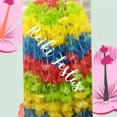 kit com 12 Colares Havaiano Pétalas de Plástico Festa Havaiana Luau Carnaval Festas Baladas