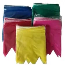 KIT COM 100 METROS DE BANDERINHAS JUNINA COR ÚNICA PARA FESTA JUNINA