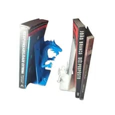Suporte Livro Aparador Porta Livros Guerreiro e Dragão
