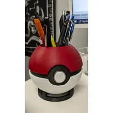 Suporte Para Canetas Pokébola Pokémon Com Base Porta Lápis