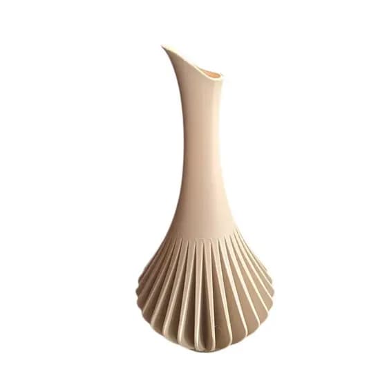 Vaso de Plastico Moderno Decorativo Flores Plantas Cor Areia